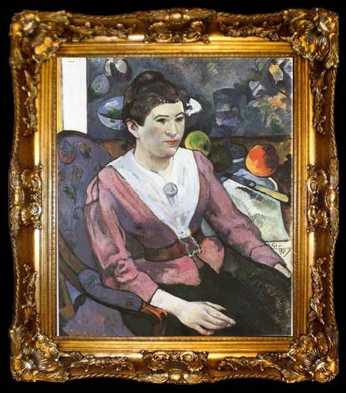 framed  Paul Gauguin Portrait of a woman (mk07), ta009-2